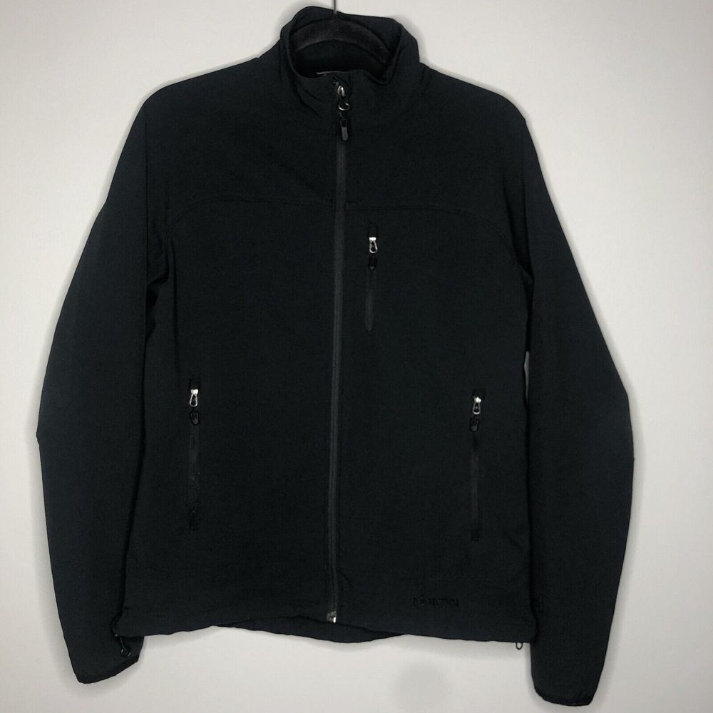 Marmot Women's Medium Black Full Zip Soft Shell‎ Long Sleeve Hiking Tempo Jacket